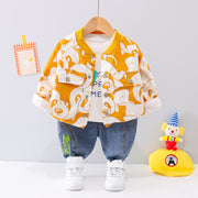 New Fashion Personality Boys Autumn Jacket Set
