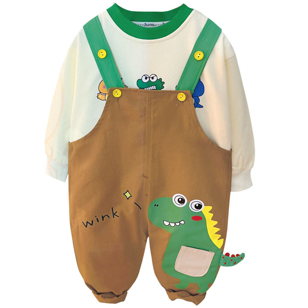 Baby Boys’ Suspender Outfit – Casual Children’s Suit Set