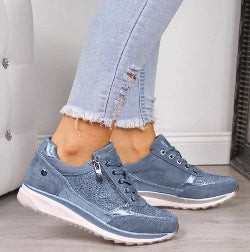 Women's Shoes Fashion Fashion British High-rise Slope With Two-tone Bottom Large Size Casual Shoes