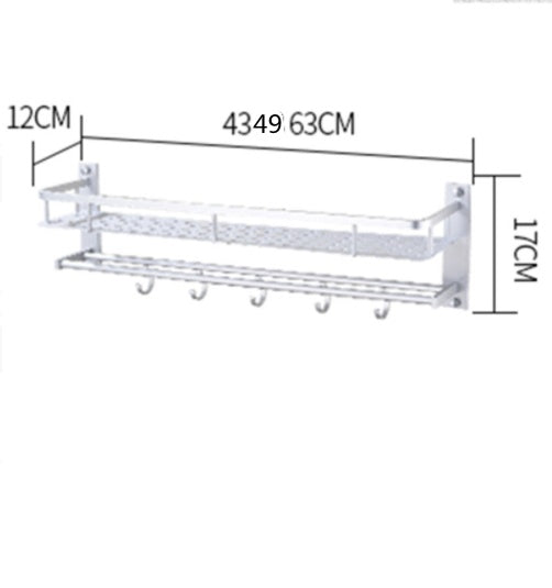 Bathroom Shelf with Towel Rack – Wall-Mounted Storage & Towel Holder