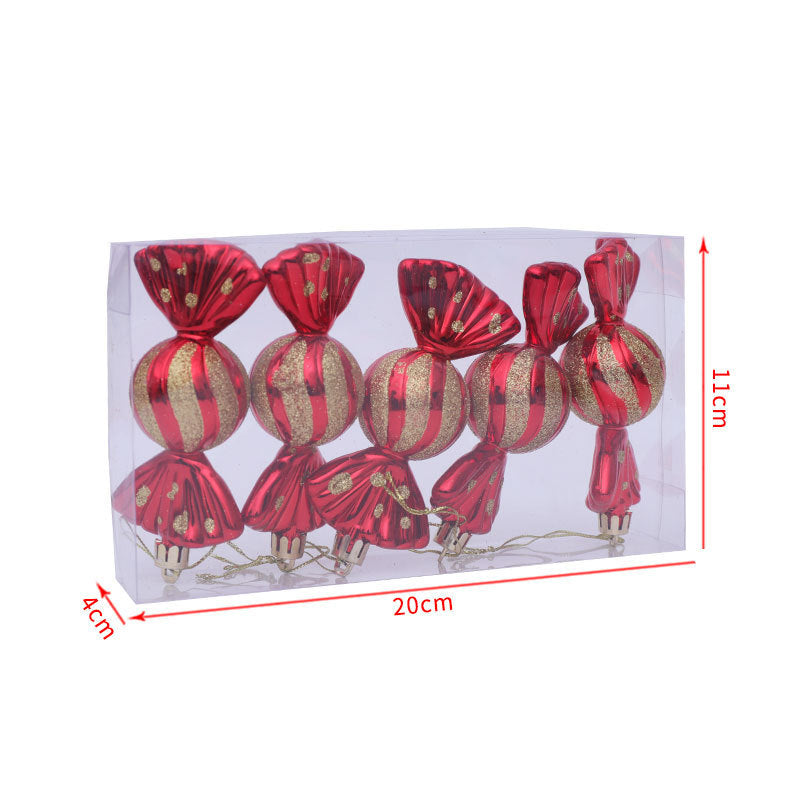 Christmas Gift Box Candy Props Pendant Ornaments 5pcs Set