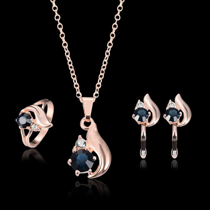 Colorful Zircon Rhinestone Bridal Jewelry Necklace