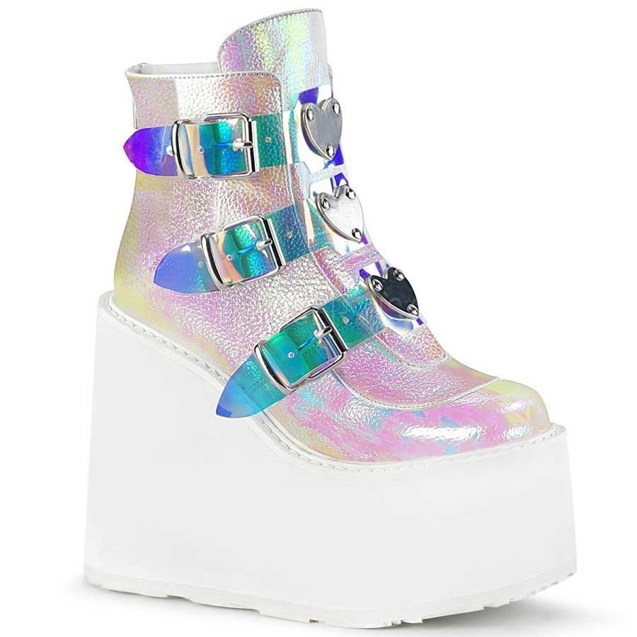 Women's Punk Cut PU Sneakers Waterproof Platform Casual