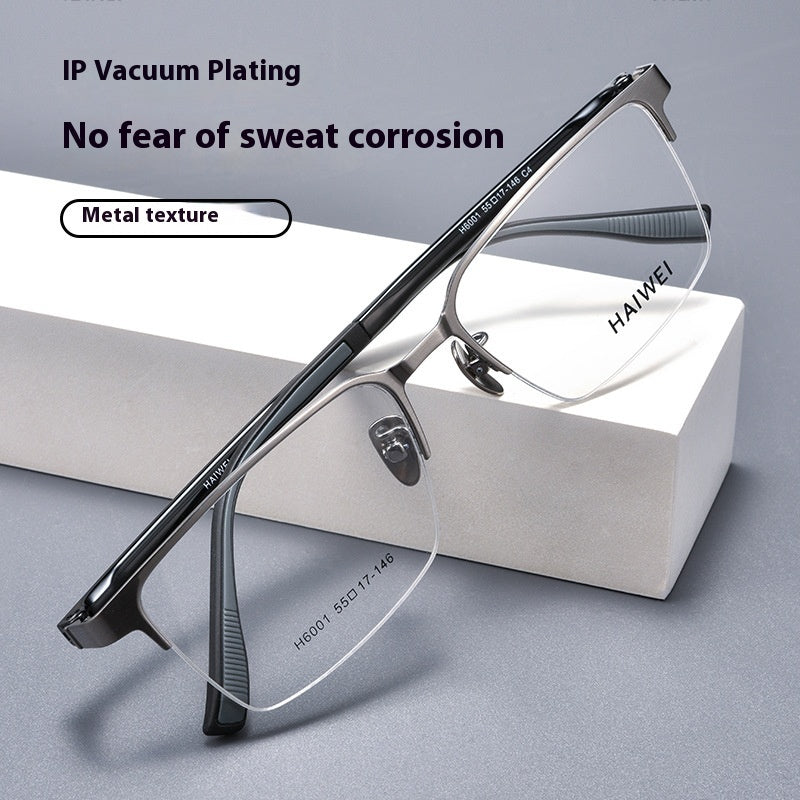 Semi-Rimless Titanium Glasses – Lightweight Plastic Steel Frame