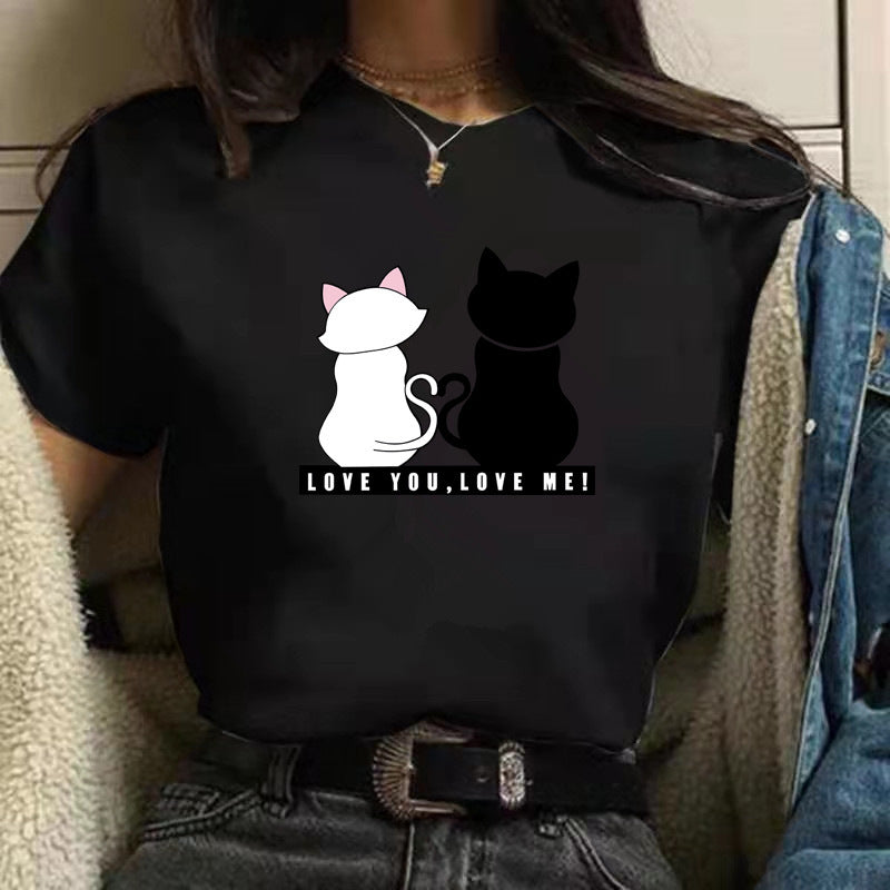 Butterfly Print Loose T-Shirt – Plus Size Women's Casual Top