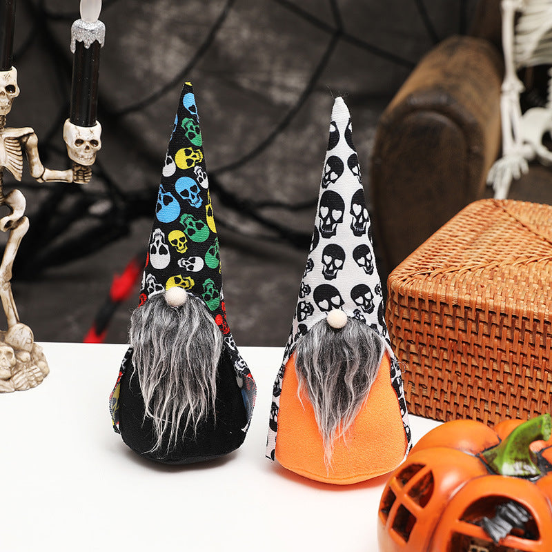 Halloween Decorations Cloak Faceless Doll Skull