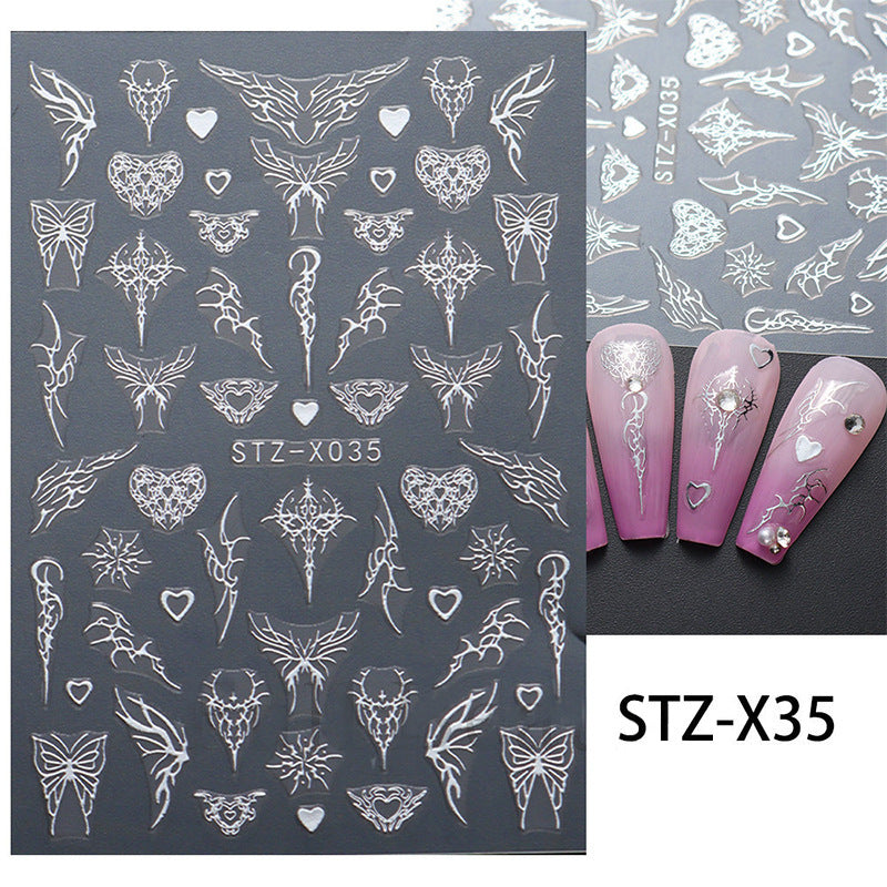 Nail Sticker Liquid Butterfly Dark Gilding