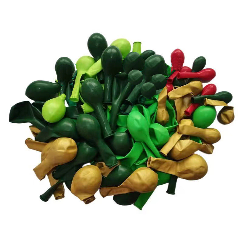 113 Pieces Dinosaur Birthday Balloon Set Green Party Forest Decoration Baby Boy Layout Aluminum Film Balloon
