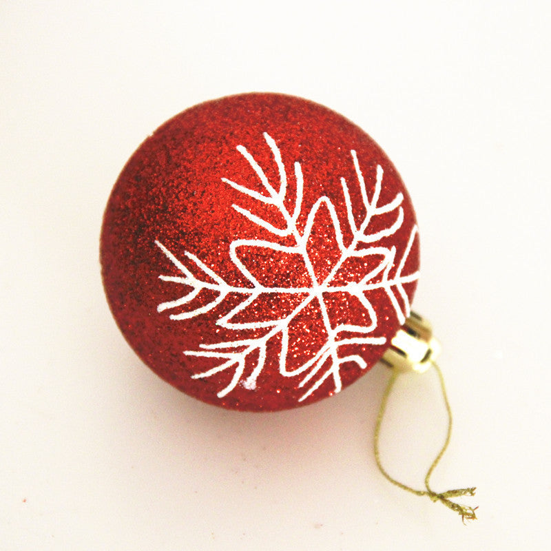 Festival Supplies Painted Ball 6cm, 24 Pcs Pendant Electroplating