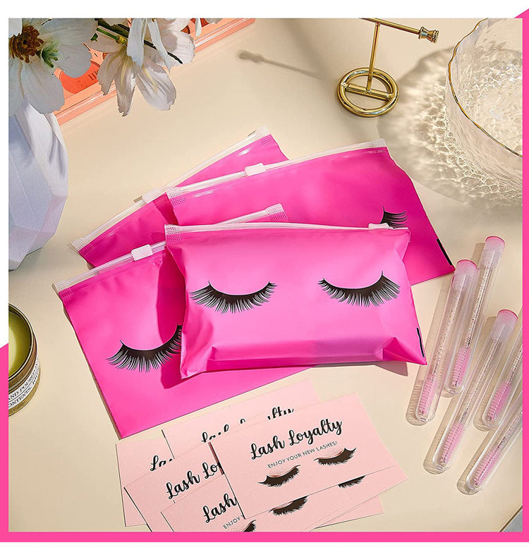 Eyelash EVA Black Zippered Makeup Storage Bag