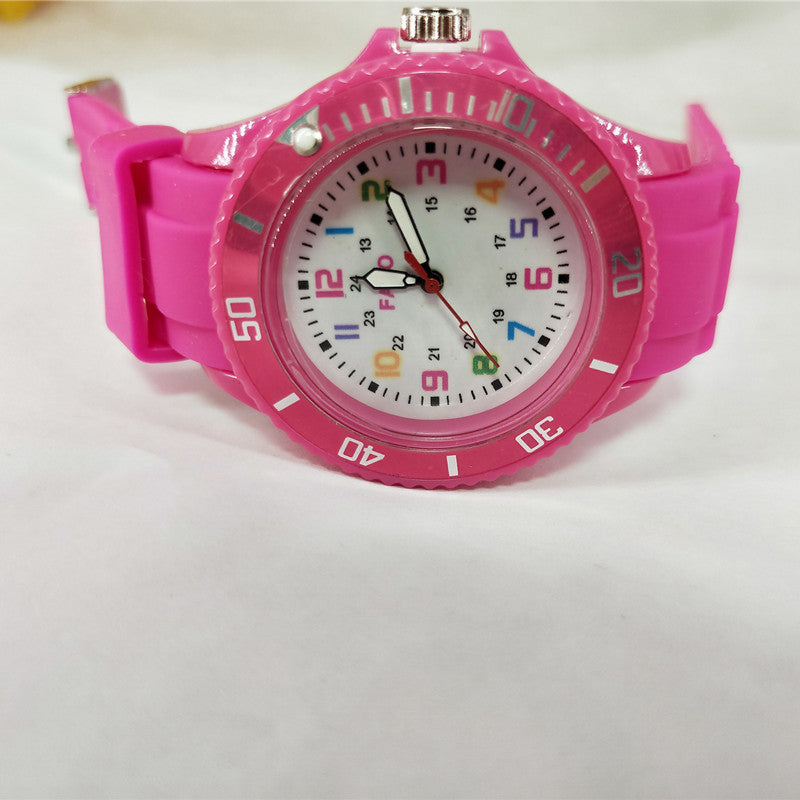 Silicone Watch Digital Women's Multi-color Colorful Plastic Watch