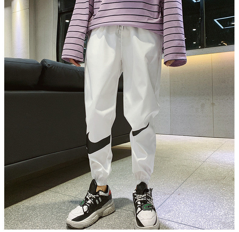 Men’s Korean Style Slim Fit Checkered Casual Pants – Trendy Trousers