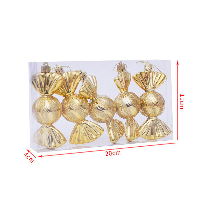 Christmas Gift Box Candy Props Pendant Ornaments 5pcs Set