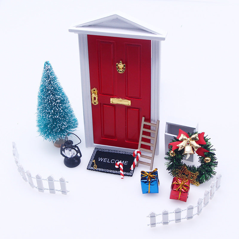 Dollhouse Christmas Door Decoration Accessories