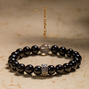 Old Pit Material Obsidian 8mm Bracelet