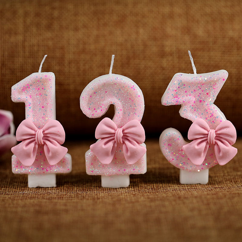 Creative Digital Bow Birthday Candle