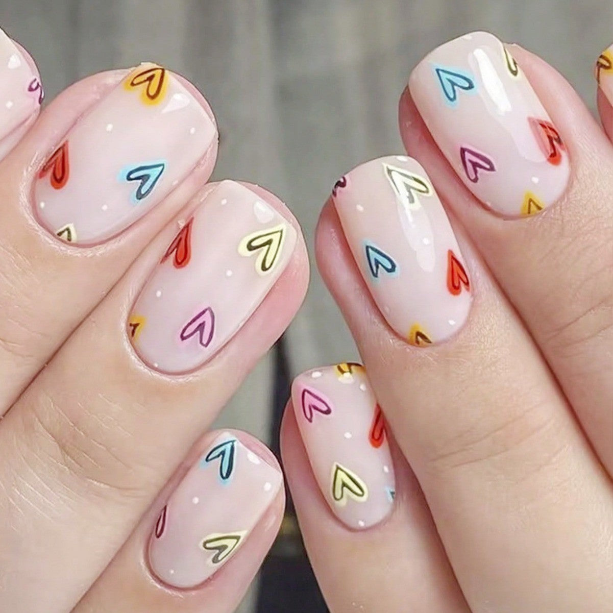 Women's European, American And French Style Pieces Fake Nail Patch