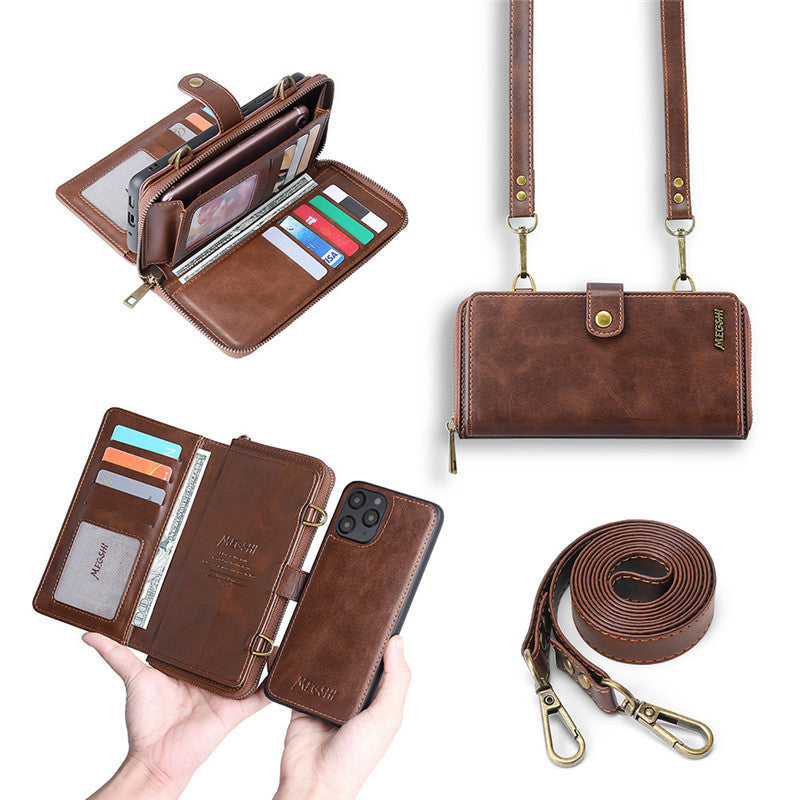 Detachable Leather Wallet Backpack Phone Case for Samsung Galaxy Note Series