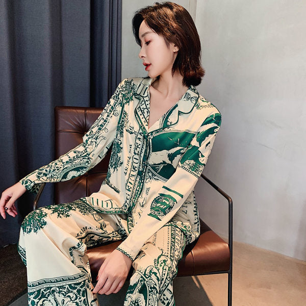 Women's Fashion Casual Printing Home Wear Suit