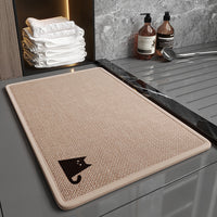 Linen Woven Brown Cat