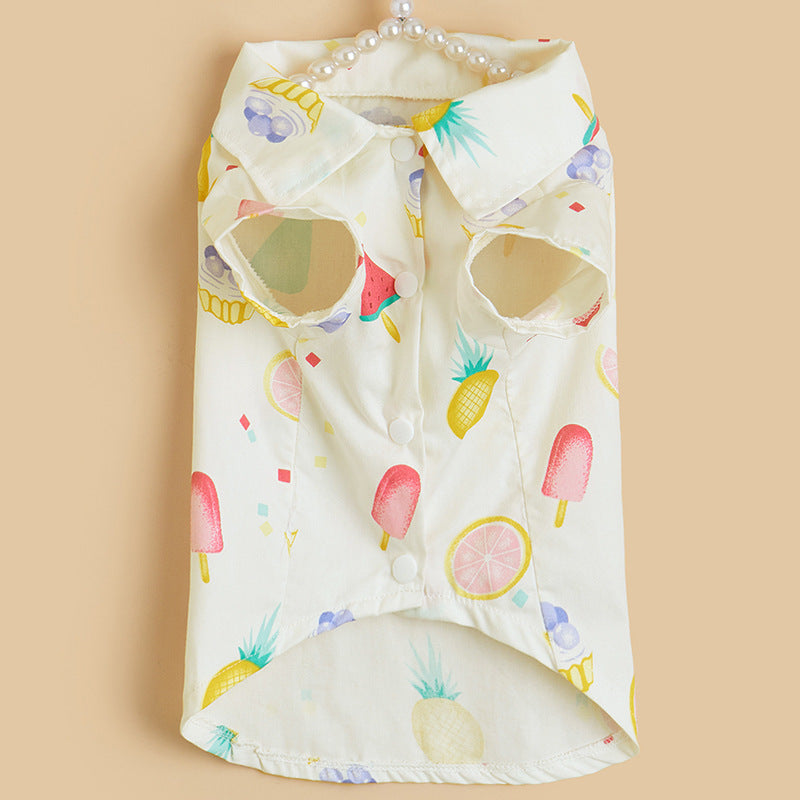 Pet Clothes Watermelon Fruit Print Dog Shirt