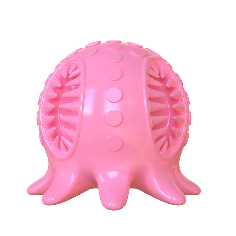 Interactive Small Octopus-Shaped Dog Chew Toy for Teeth Cleaning, Bad Breath Relief, and Boredom