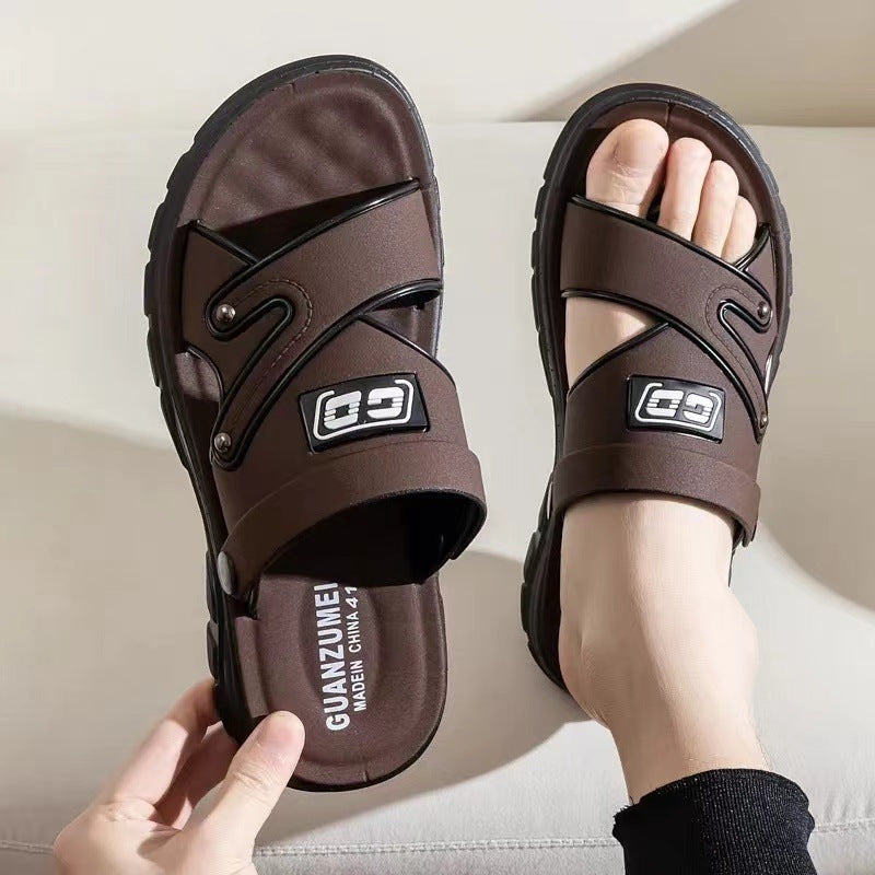 Mens Platform Sandals Non Slip Plastic Upper PVC Sole