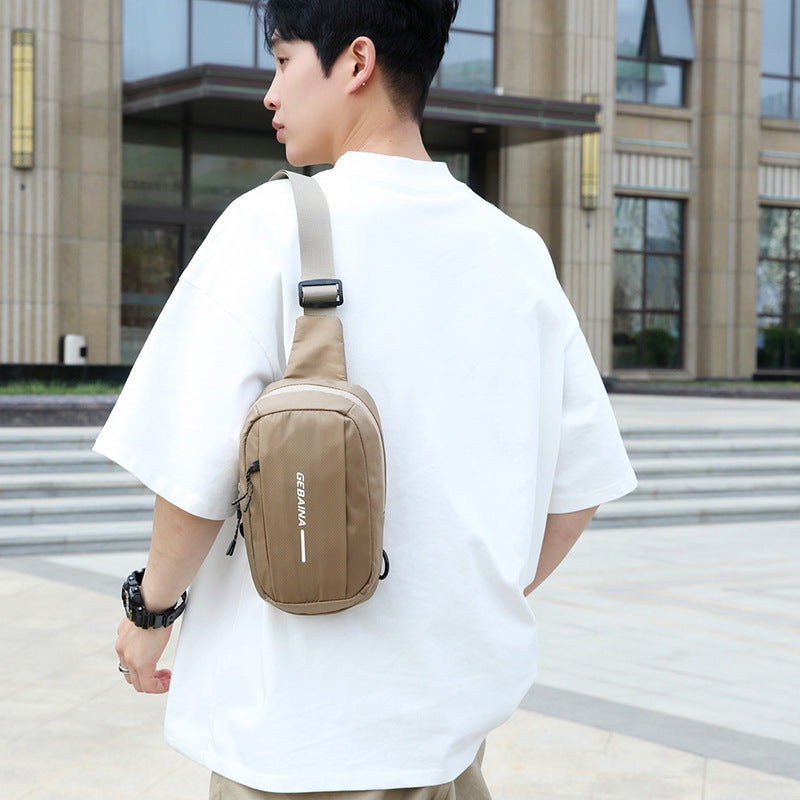 Mens Oxford Cloth Shoulder Bag Solid Color Pattern Leisure
