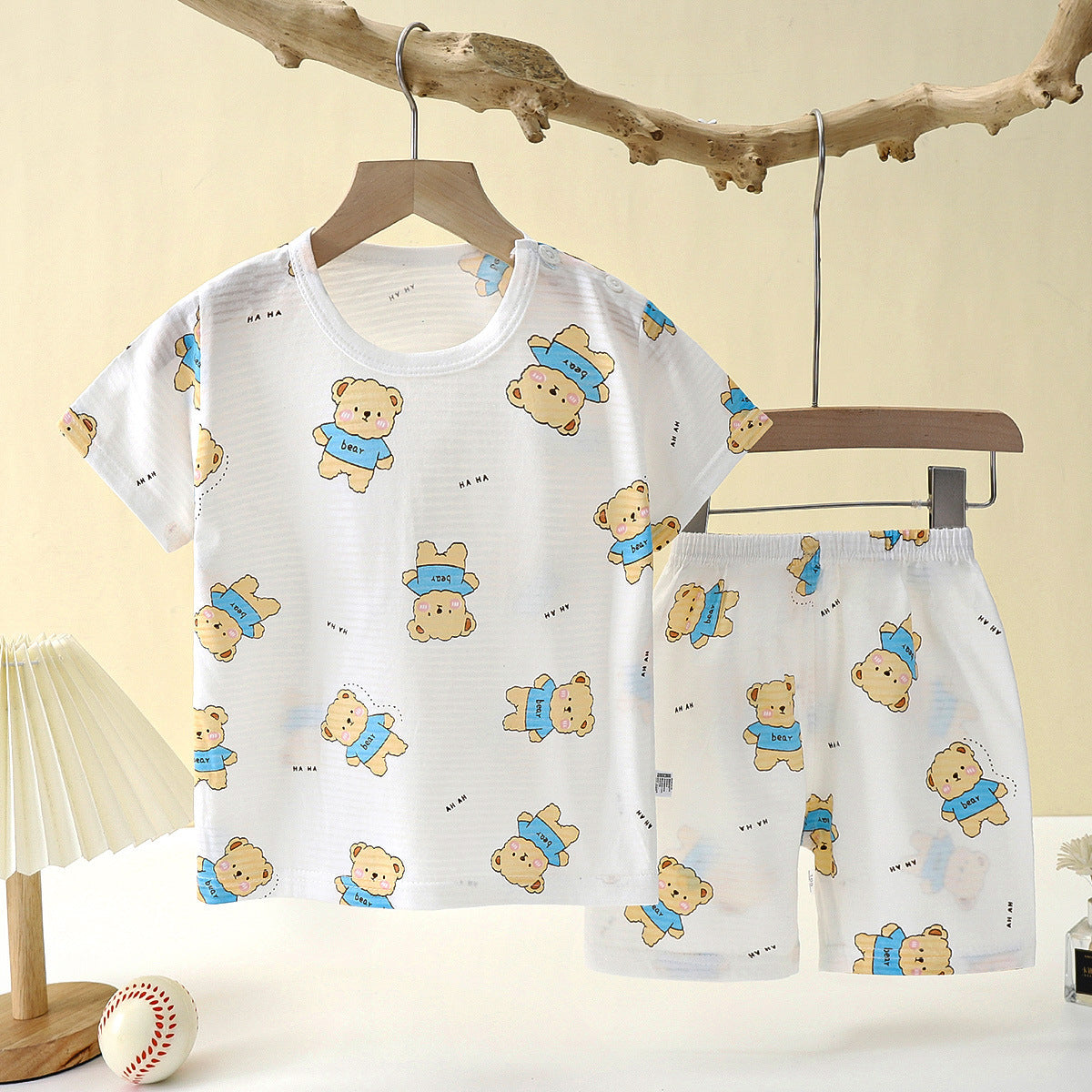 Kids Unisex Cotton Pajama Set Regular Fit Loungewear