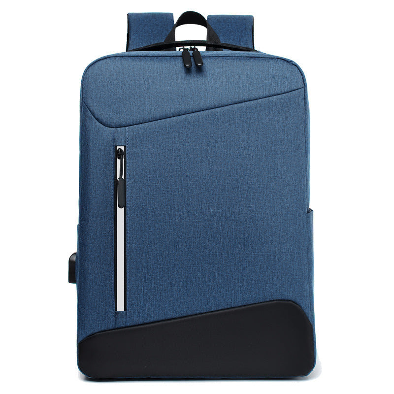 Men's Solid Color Business Laptop Backpack Oxford Cloth