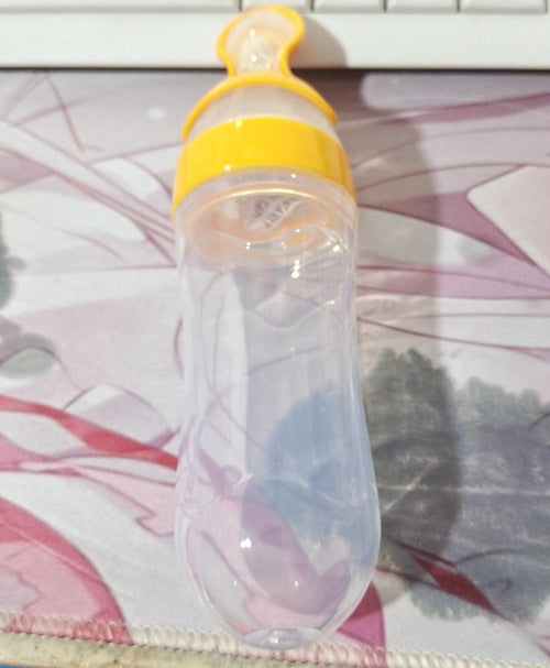 Baby Spoon Bottle Feeder – Soft Silicone Food Dispensing Spoon