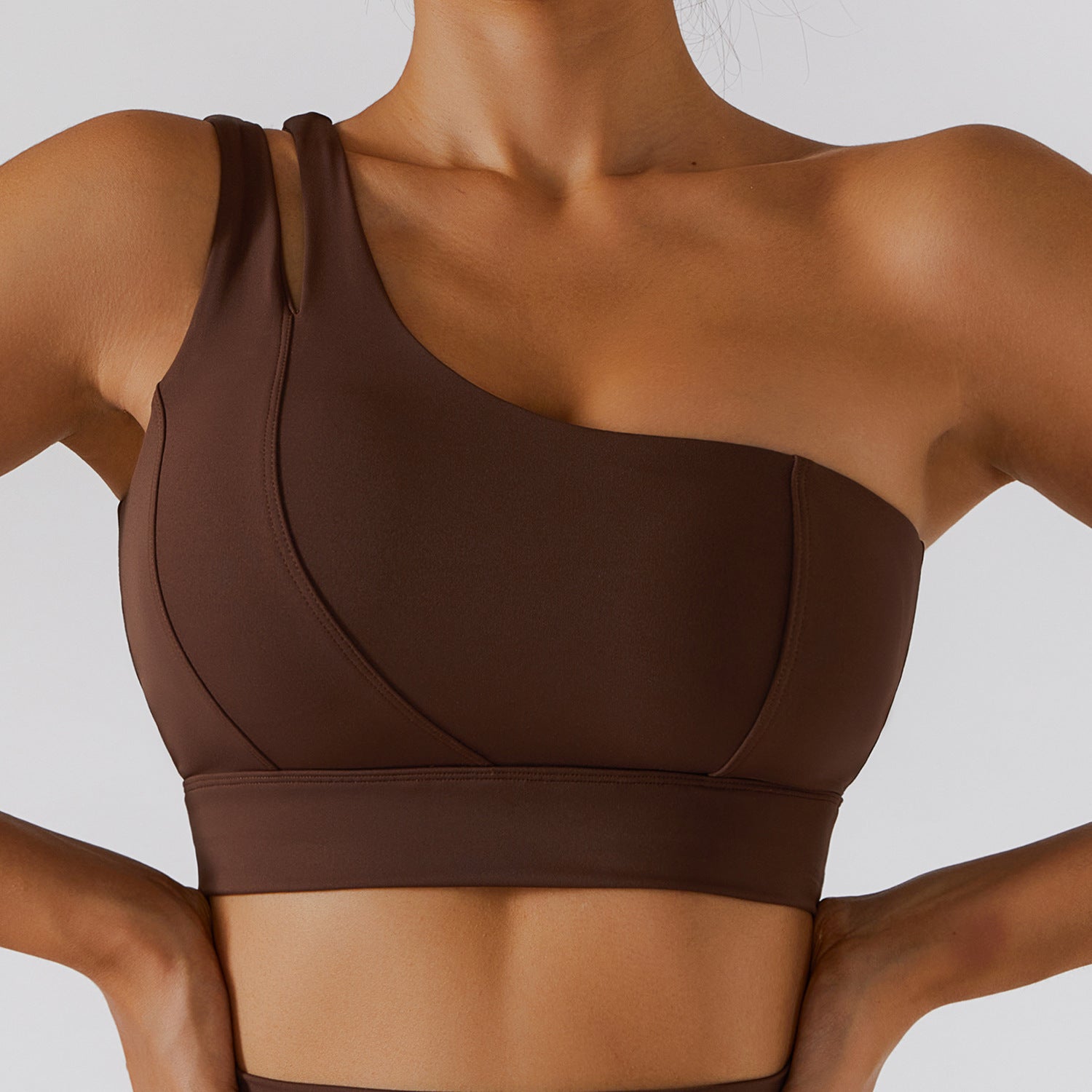 Women’s Ribbed Activewear One-Shoulder Top, Leggings & Skirt Options