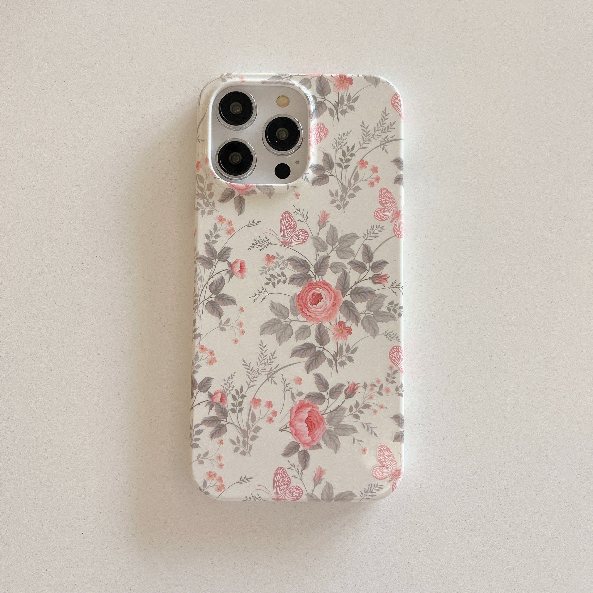 Phone Case Water Sticker Oil Painting Aeolian Bells Flower Double Film PC Drop-resistant