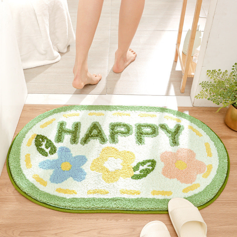 Cartoon Household Bathroom Mats – Absorbent Non-Slip Floor Rugs