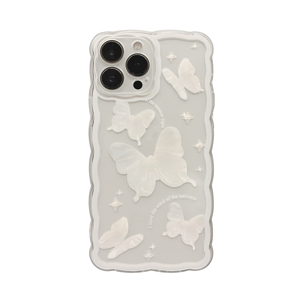 Simple Butterfly Modern Transparent Women's Phone Case