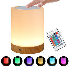 LED Colorful Wood Grain Creative Rechargeable Night Light