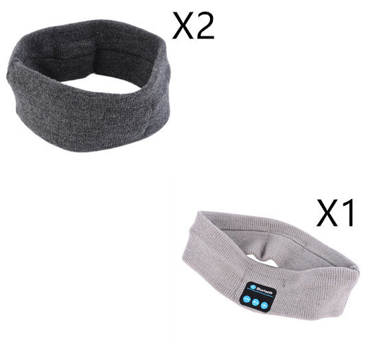 Bluetooth Headband Headphones – Sports Sweatband with Built-in Speakers & Mic