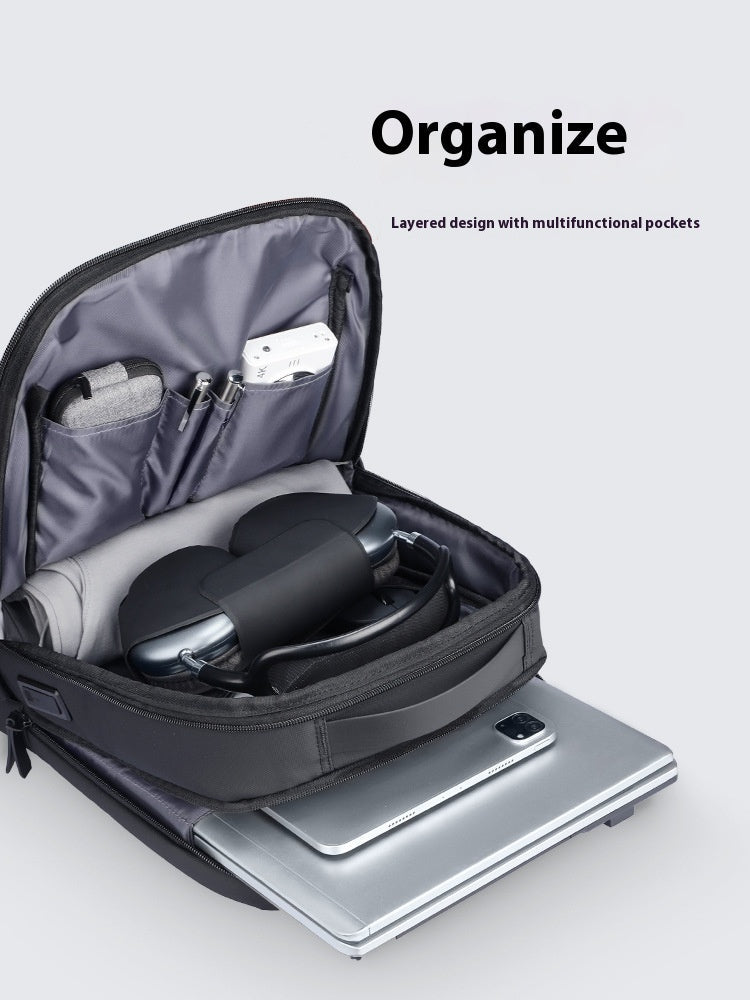 Unisex USB Charging Business Laptop Backpack Oxford Cloth