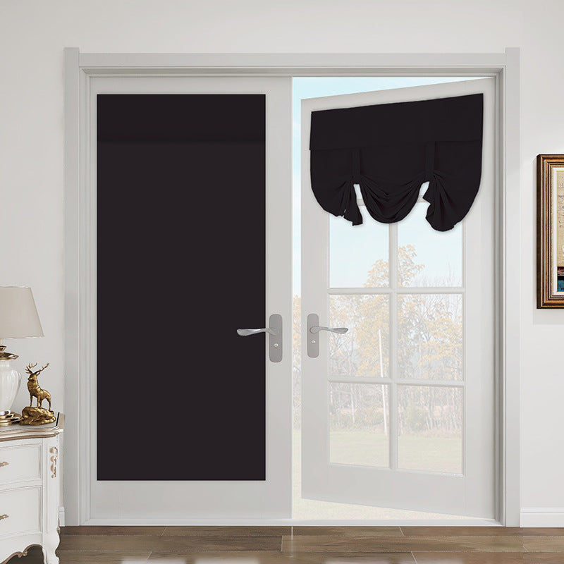 High-Precision Solid Color Polyester Blackout Door Curtain