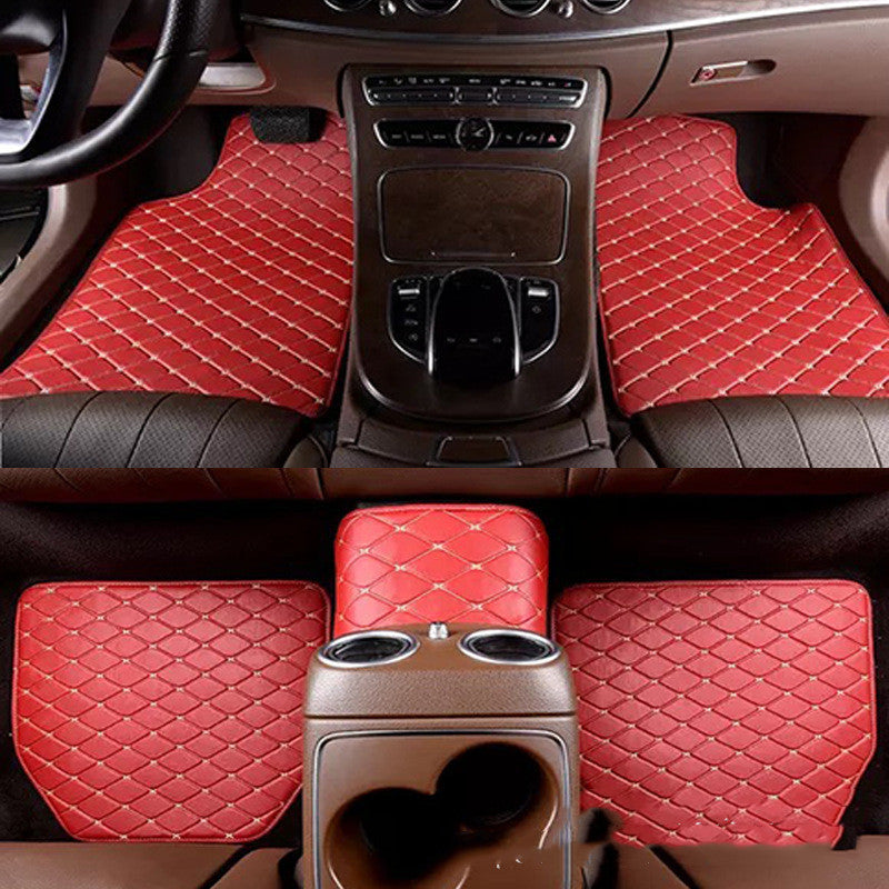 Universal RHD Car Floor Mats – Leather Quilted, Full Surround