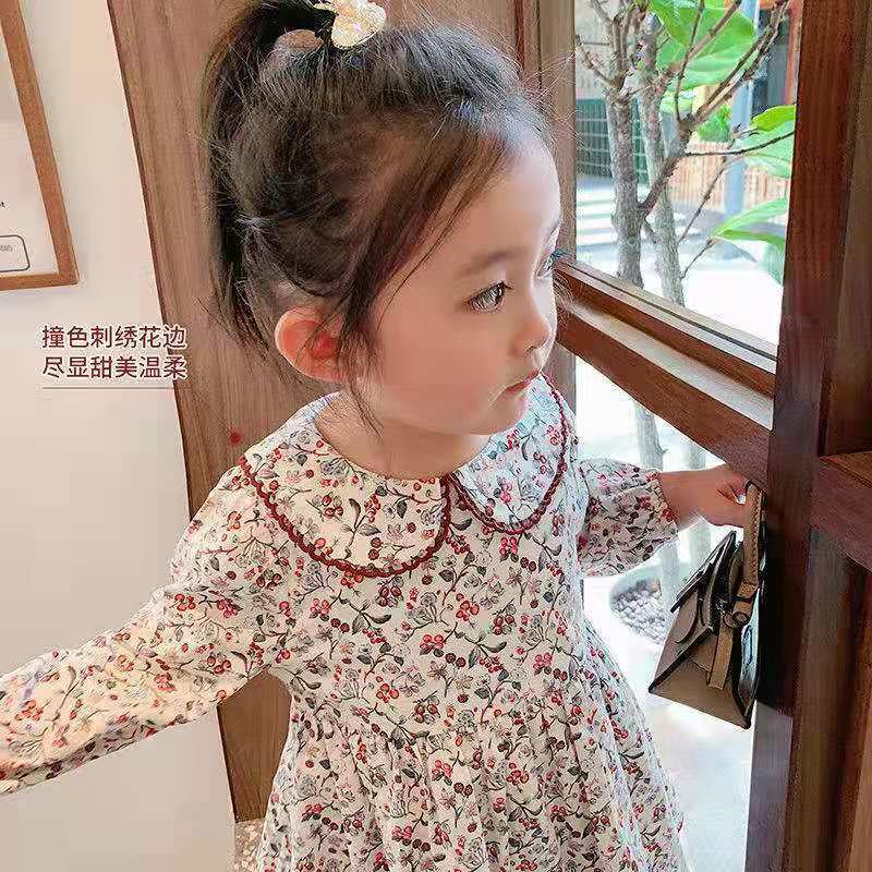 Girls Lace Princess Dress Cotton Doll Collar Regular Fit
