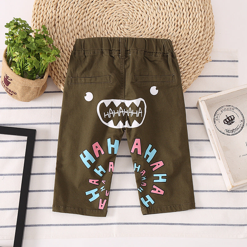 Kids Cotton Bow Tie Sweater and Trousers Set Slim Fit