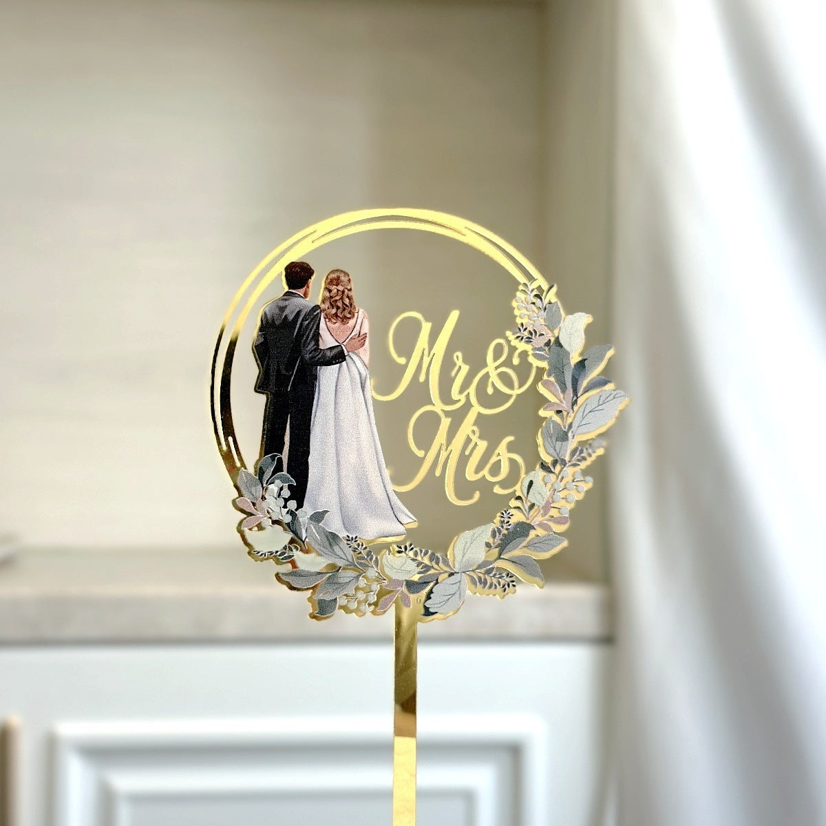 Stylish Ins-Style Colorful Acrylic Wedding Cake Decoration Plug-In