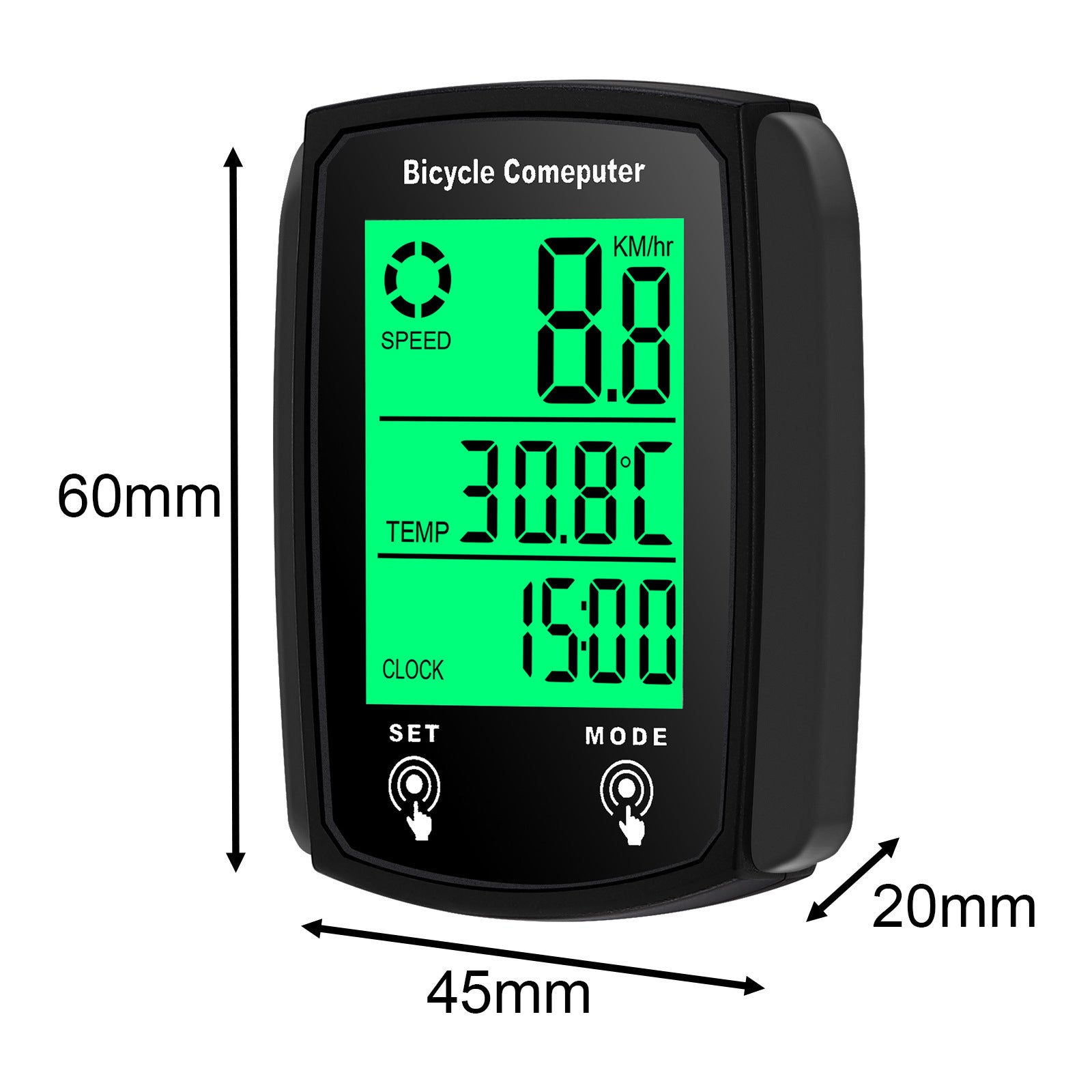 Touch Screen Bicycle Wired Code Meter Speedometer