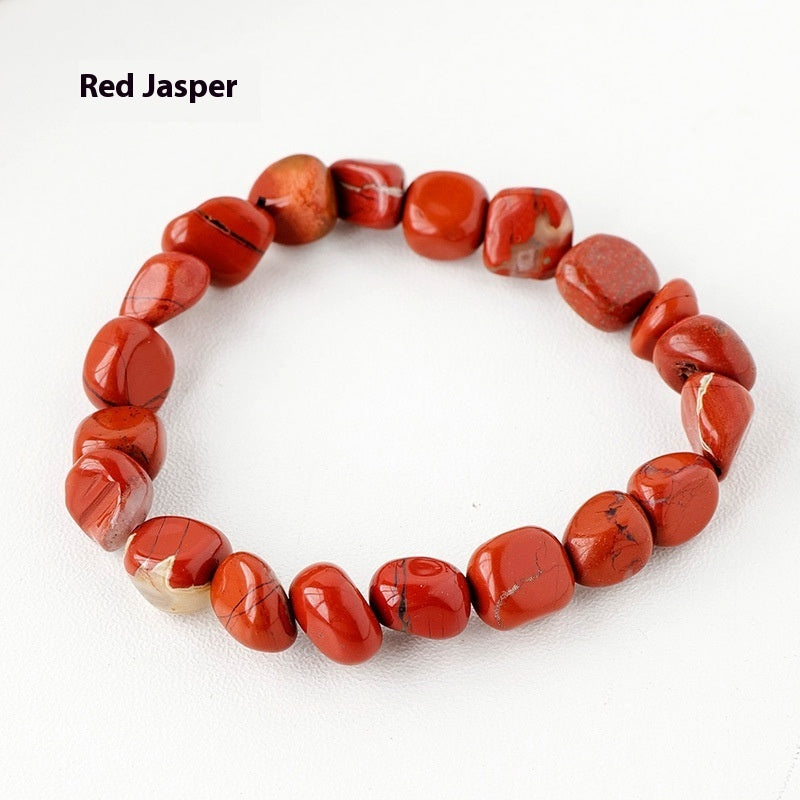 Natural Amethyst Large Particle Gravel Rolling Stone Bracelet