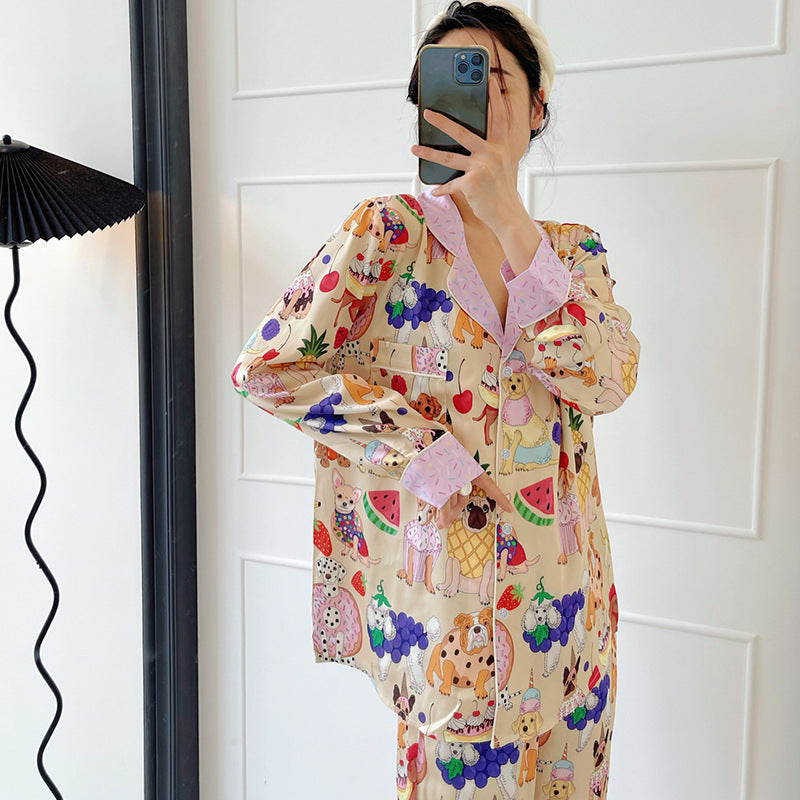 Women's Long-sleeved Trousers Girls' Home Wear Pajamas