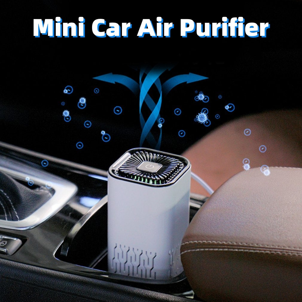 Portable Car & Home Air Purifier – Negative Ion Generator for Dust, Smoke & Formaldehyde Removal