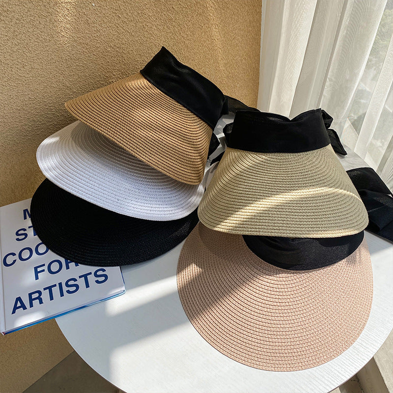 Bow Knot Beach Sunscreen Big Brim Hat