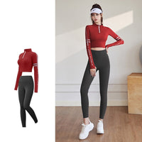 Black Pants rose red Top