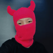 Halloween Wool Hat Horn Single Hole Headgear